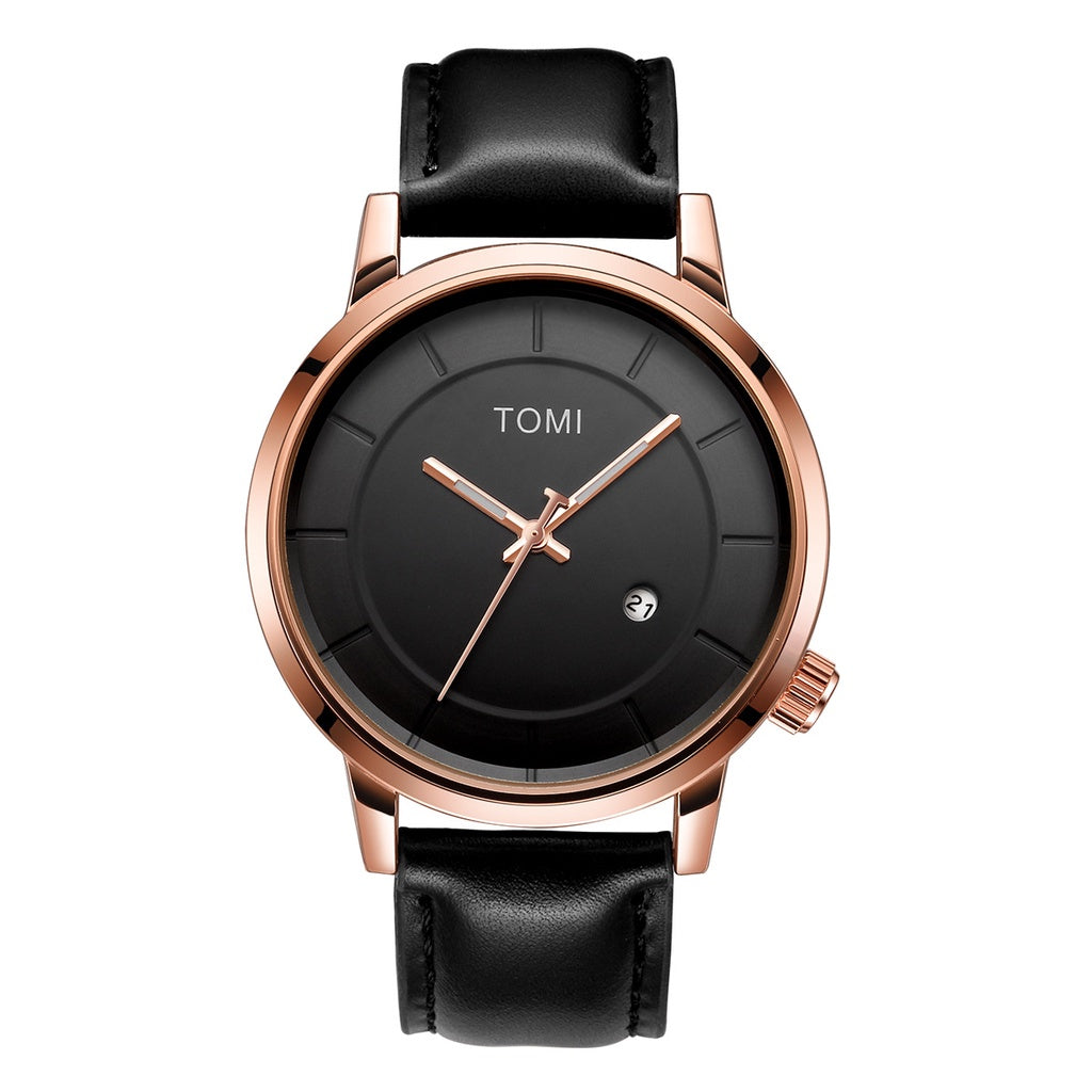 TOMI T-101 Casual Men's Watch Date Quartz Round Dial