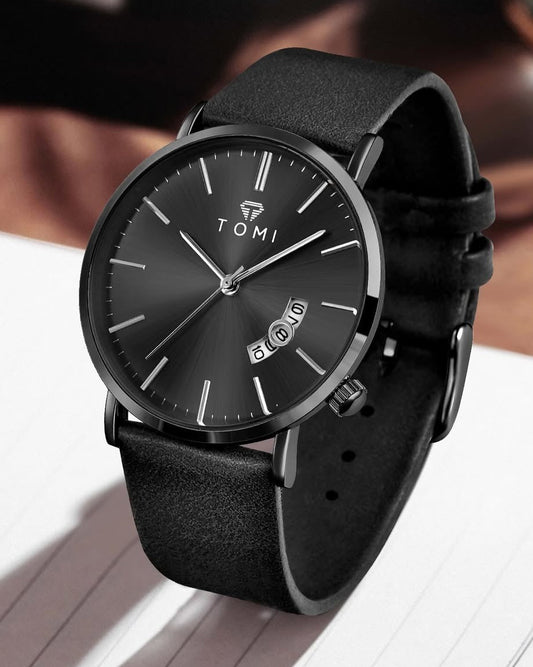 New TOMI T-018 Classic Slim Quartz Watch | Luxury Wristwatch with Date Function