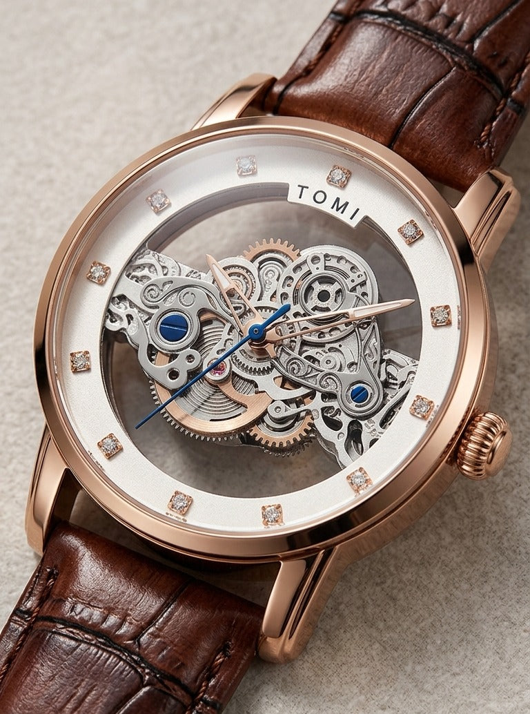 TOMI T-102 Face Gear Dual Strap Luxury Watch