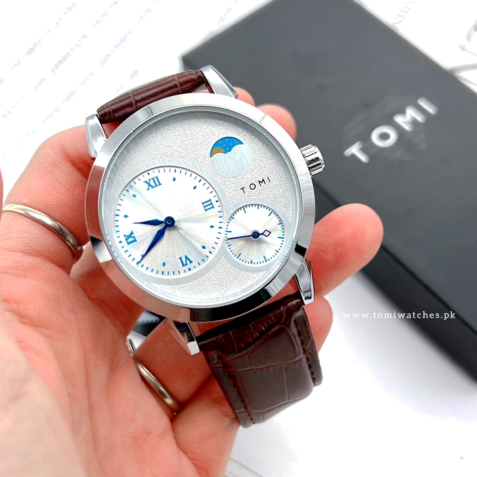 TOMI T-236 Side Second Moon Graph Watch – Tomiwatches.pk