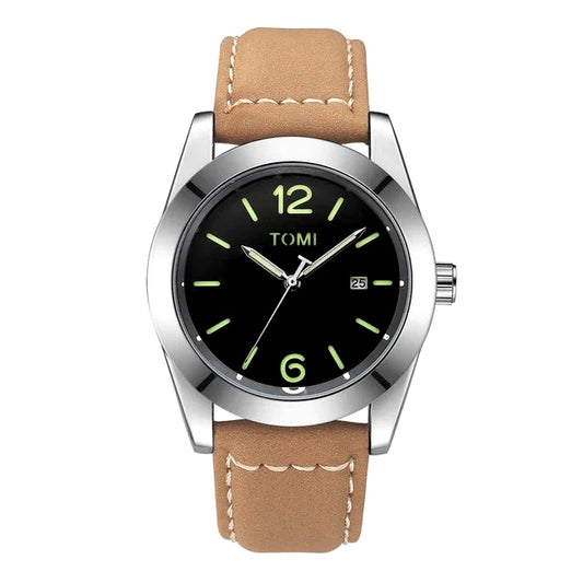 TOMI T-095 Luxury Watch Luminous Dial Quartz Date