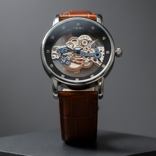 TOMI T-102 Face Gear Dual Strap Watch