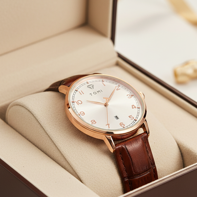 TOMI T-108 Calendar Dial Unisex Watch Quartz Date