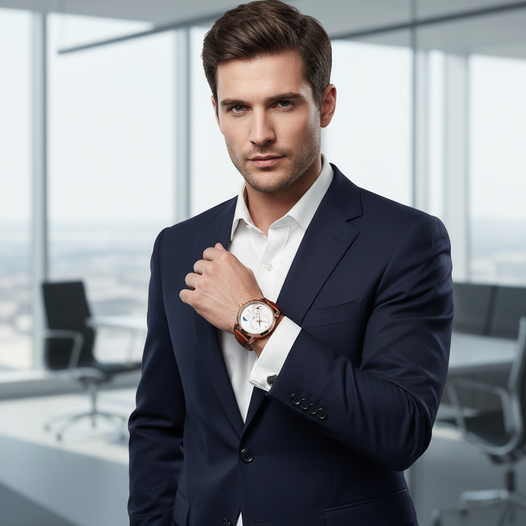 TOMI T-236 Side Second Moon Graph Watch