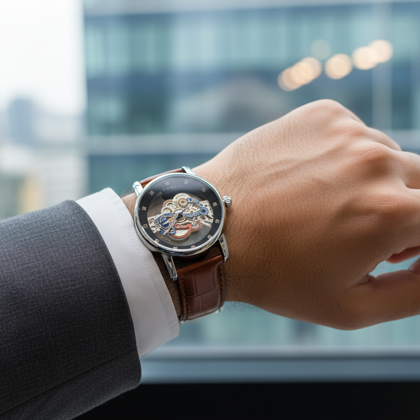 TOMI T-102 Face Gear Dual Strap Watch