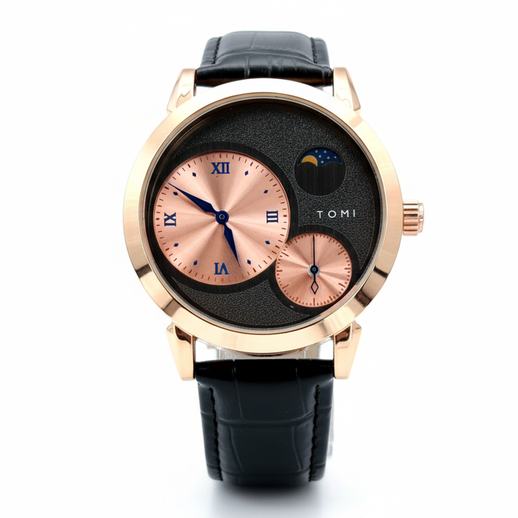 TOMI T-236 Side Second Moon Graph Watch