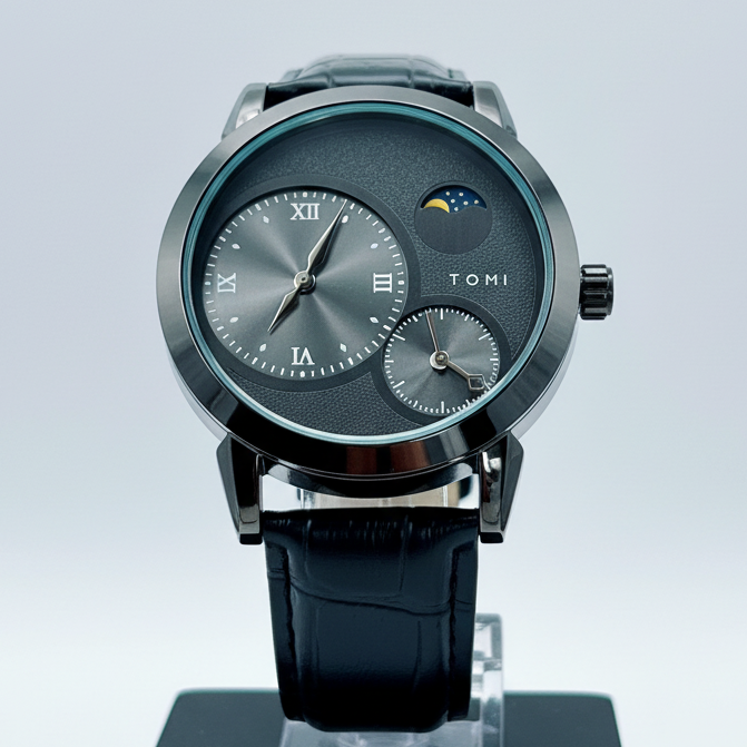 TOMI T-236 Side Second Moon Graph Watch
