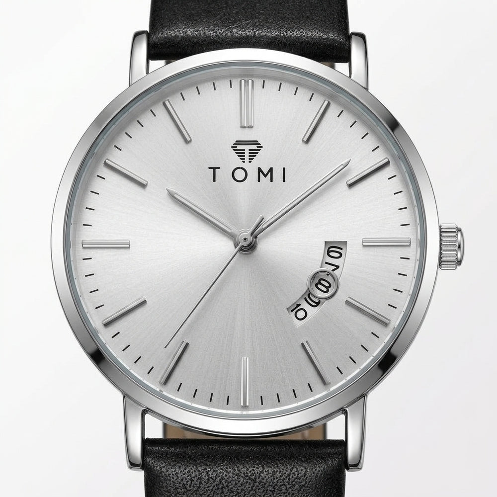 New TOMI T-018 Classic Slim Quartz Watch | Luxury Wristwatch with Date Function