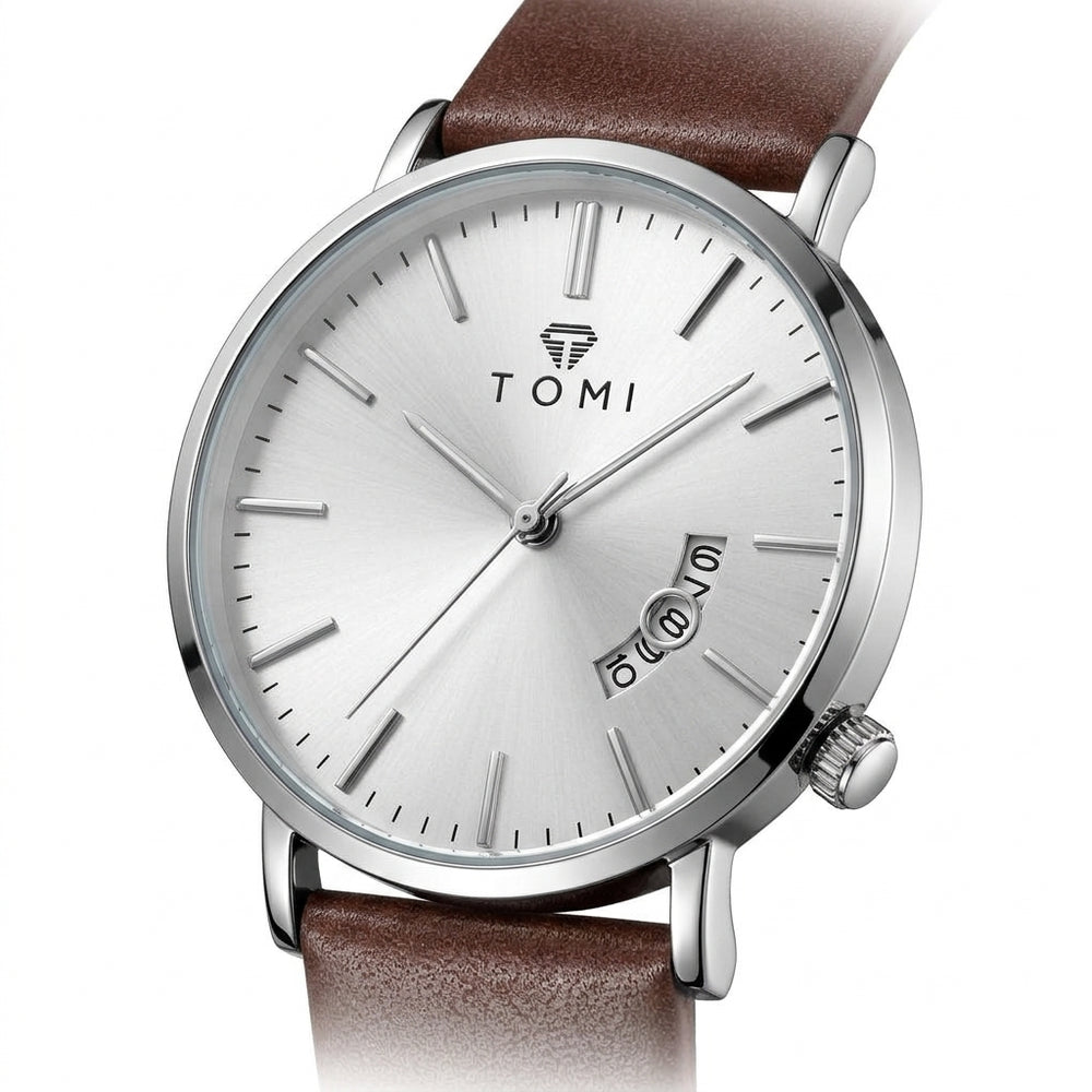 New TOMI T-018 Classic Slim Quartz Watch | Luxury Wristwatch with Date Function