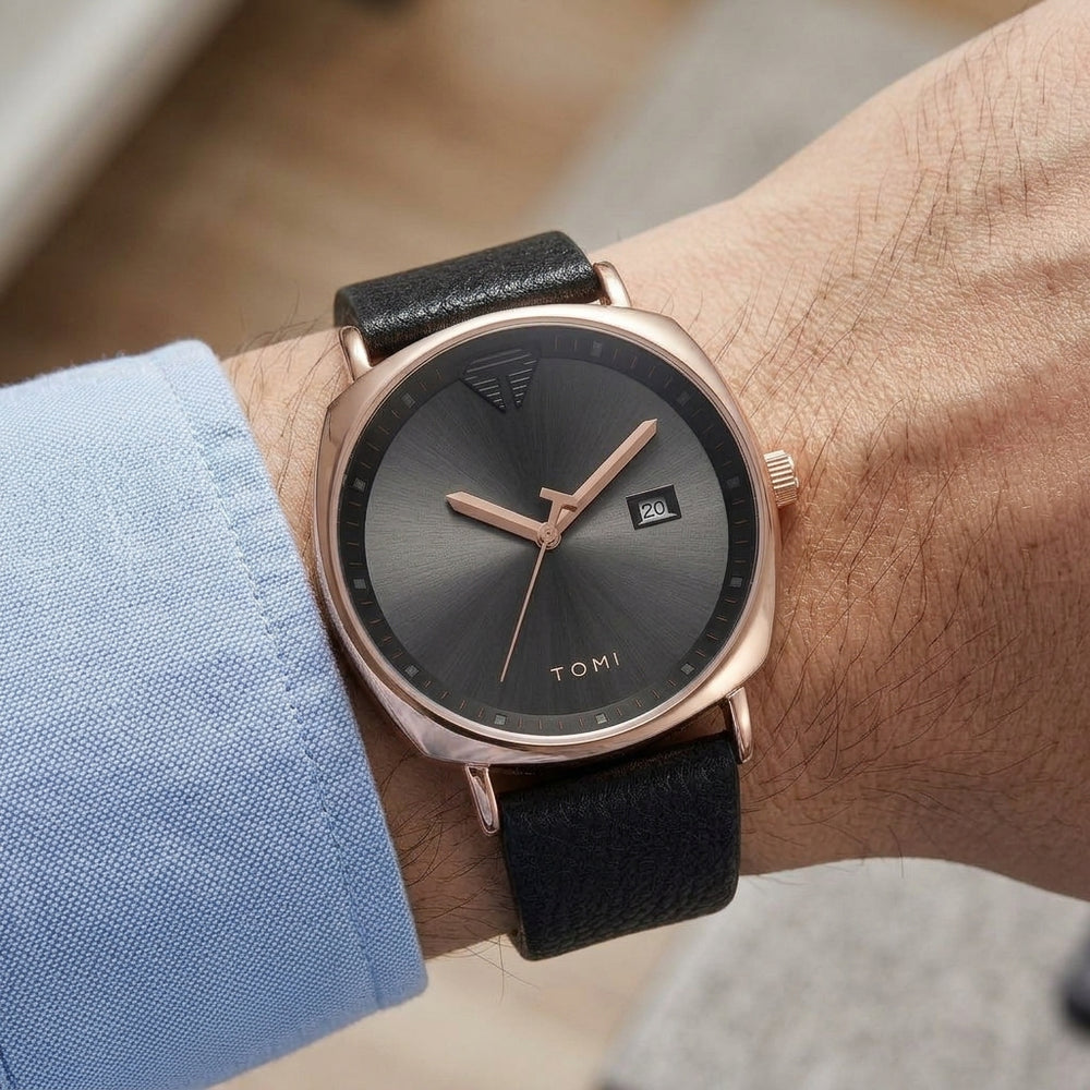 TOMI T-044 Luxury Watch Quartz Date | Premium Gift Box