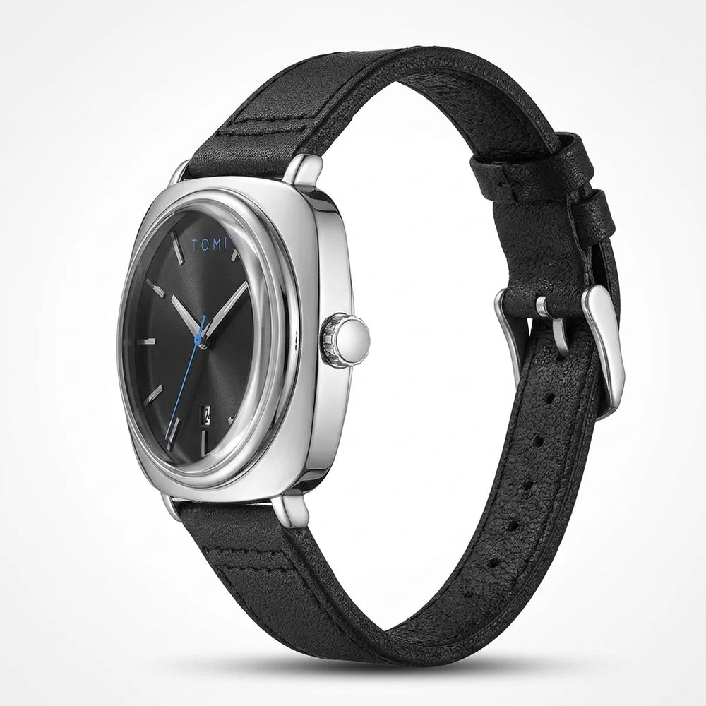 TOMI T-084 Men's Watch Quartz Date Leather Strap